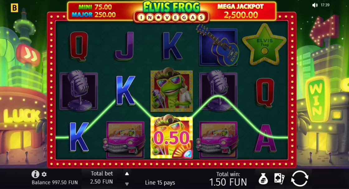 Elvis Frog in Vegas Slot